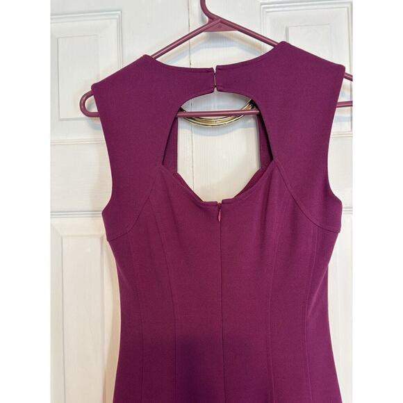 Cache Womens Purple Sleeveless Sheath Dress Key Whole Size 0 90s - Picture 5 of 9